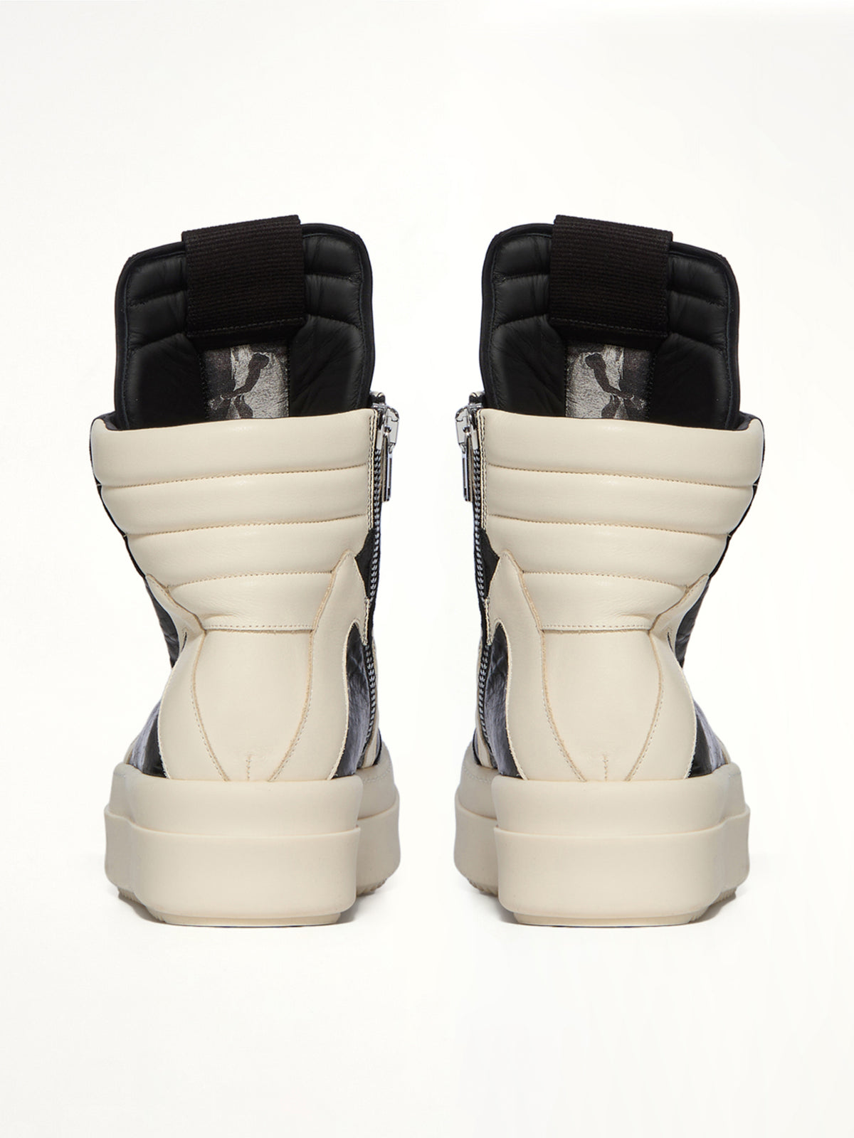 Mega Bumper Geobasket in Black/Milk  | RICK OWENS
