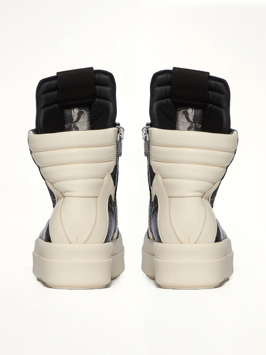 Mega Bumper Geobasket in Black/Milk  | RICK OWENS