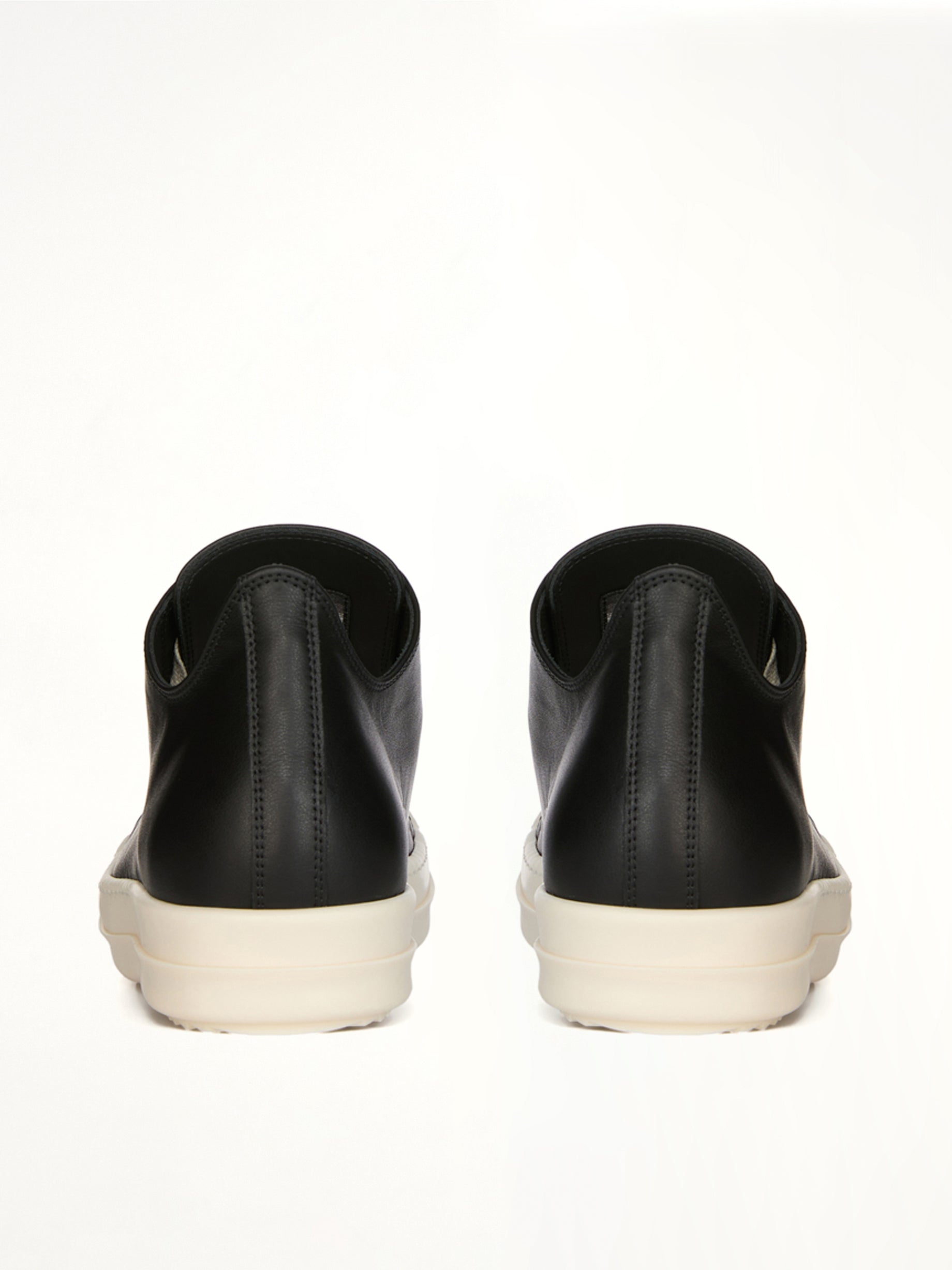 Low Sneaks in Black/Milk Top View | RICK OWENS