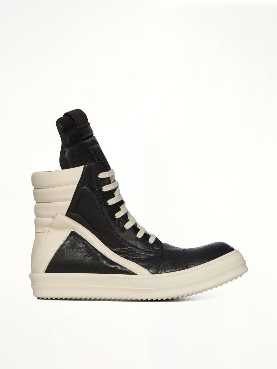 Geobasket in Black/Milk Side View | RICK OWENS