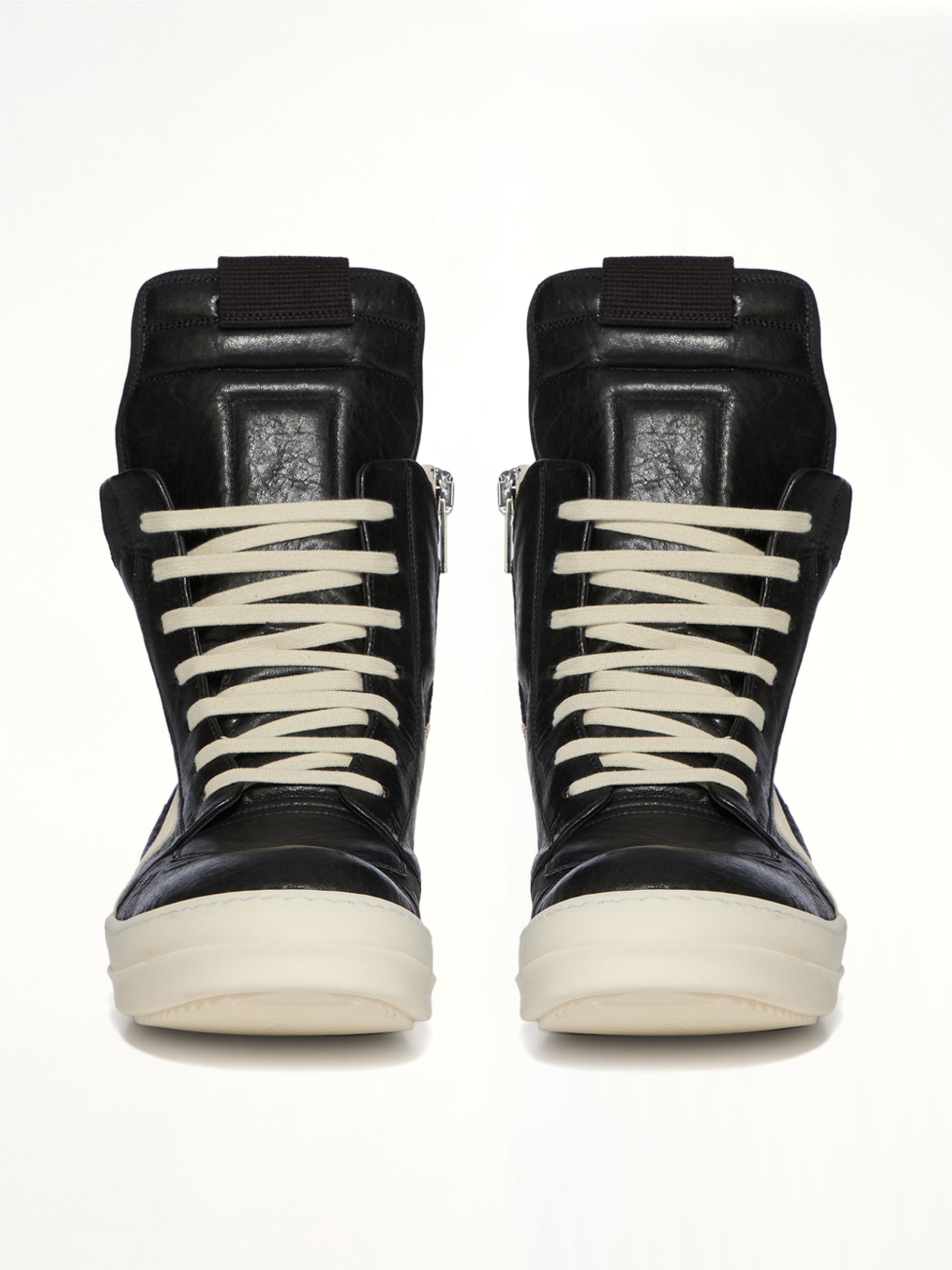 Geobasket in Black/Milk Front View | RICK OWENS