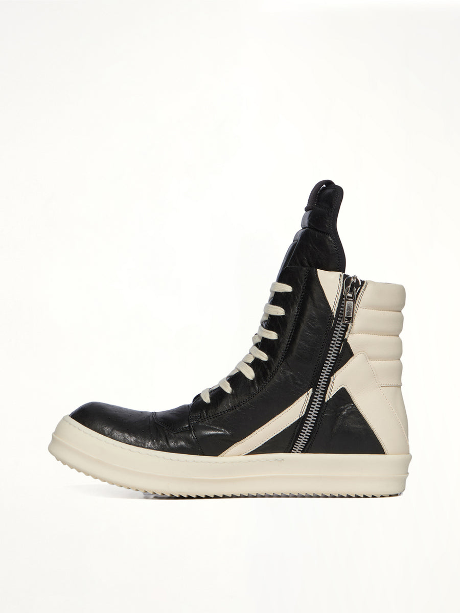 Geobasket in Black/Milk Back View | RICK OWENS