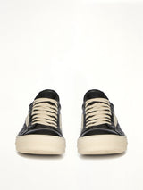 Vintage Lamb Sneaks in Black/Milk Front View | RICK OWENS