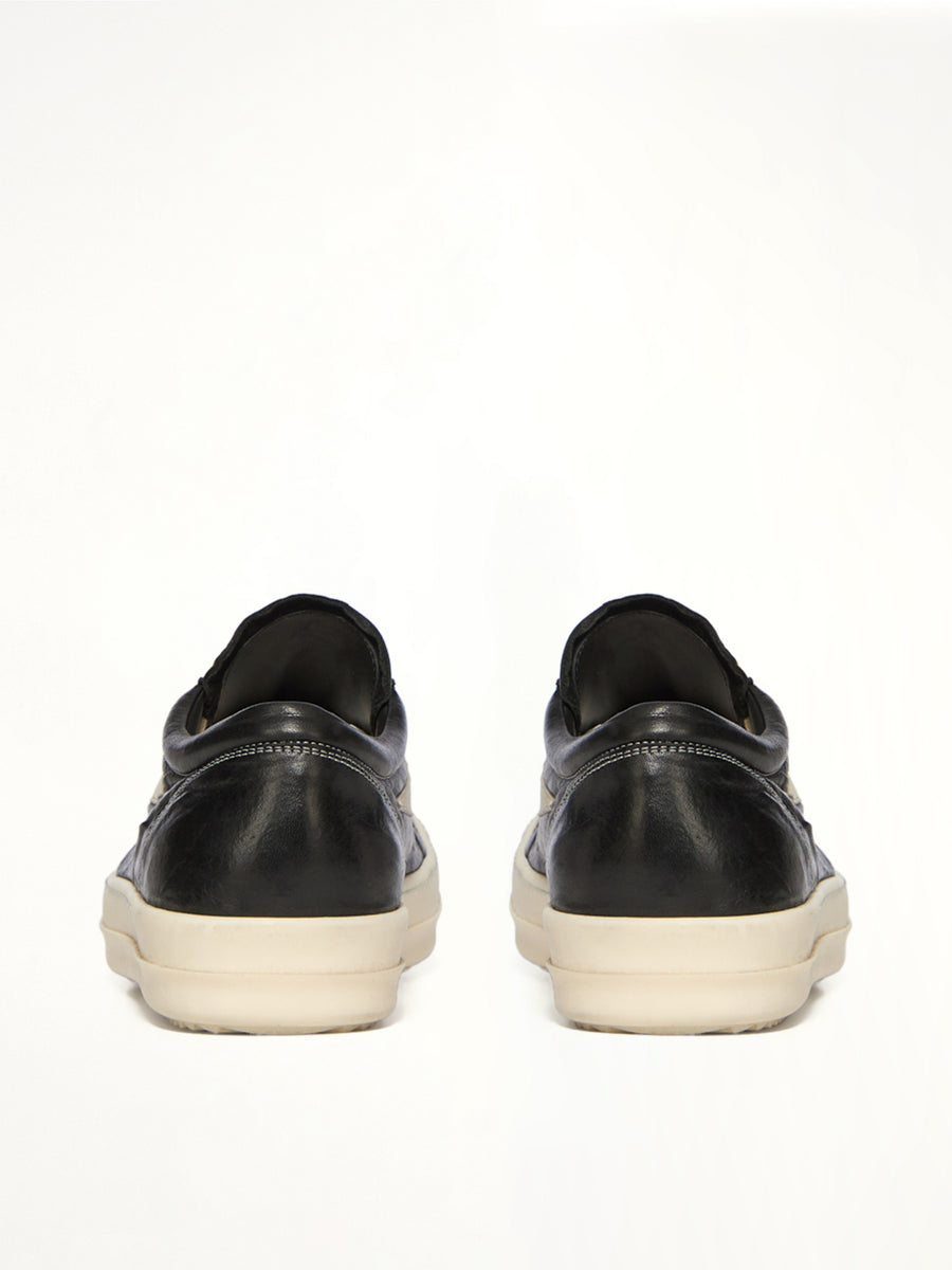 Vintage Lamb Sneaks in Black/Milk  | RICK OWENS