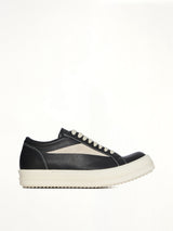 Vintage Calf Sneaks in Black/Milk Side View | RICK OWENS