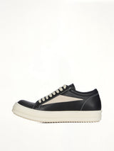 Vintage Calf Sneaks in Black/Milk Back View | RICK OWENS