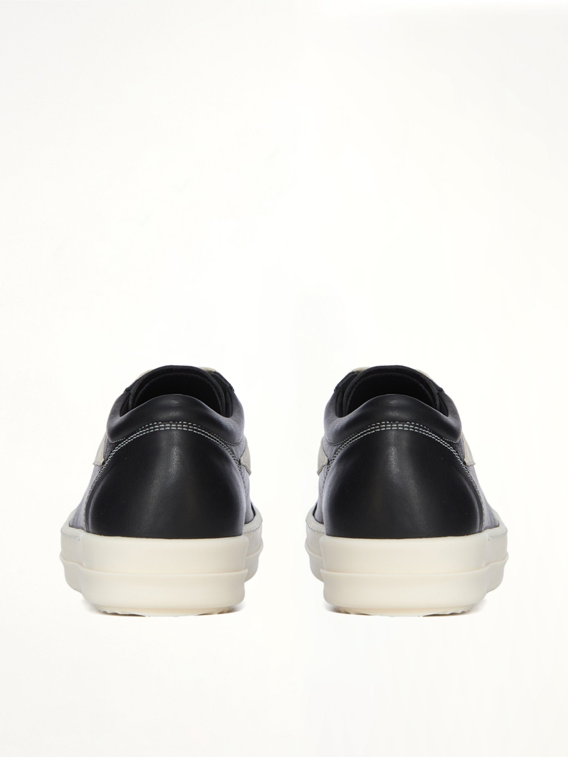 Vintage Calf Sneaks in Black/Milk  | RICK OWENS