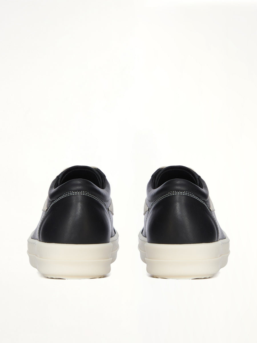 Vintage Calf Sneaks in Black/Milk  | RICK OWENS