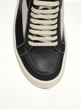 Vintage Calf Sneaks in Black/Milk  | RICK OWENS