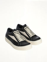 Vintage Calf Sneaks in Black/Milk Top View | RICK OWENS
