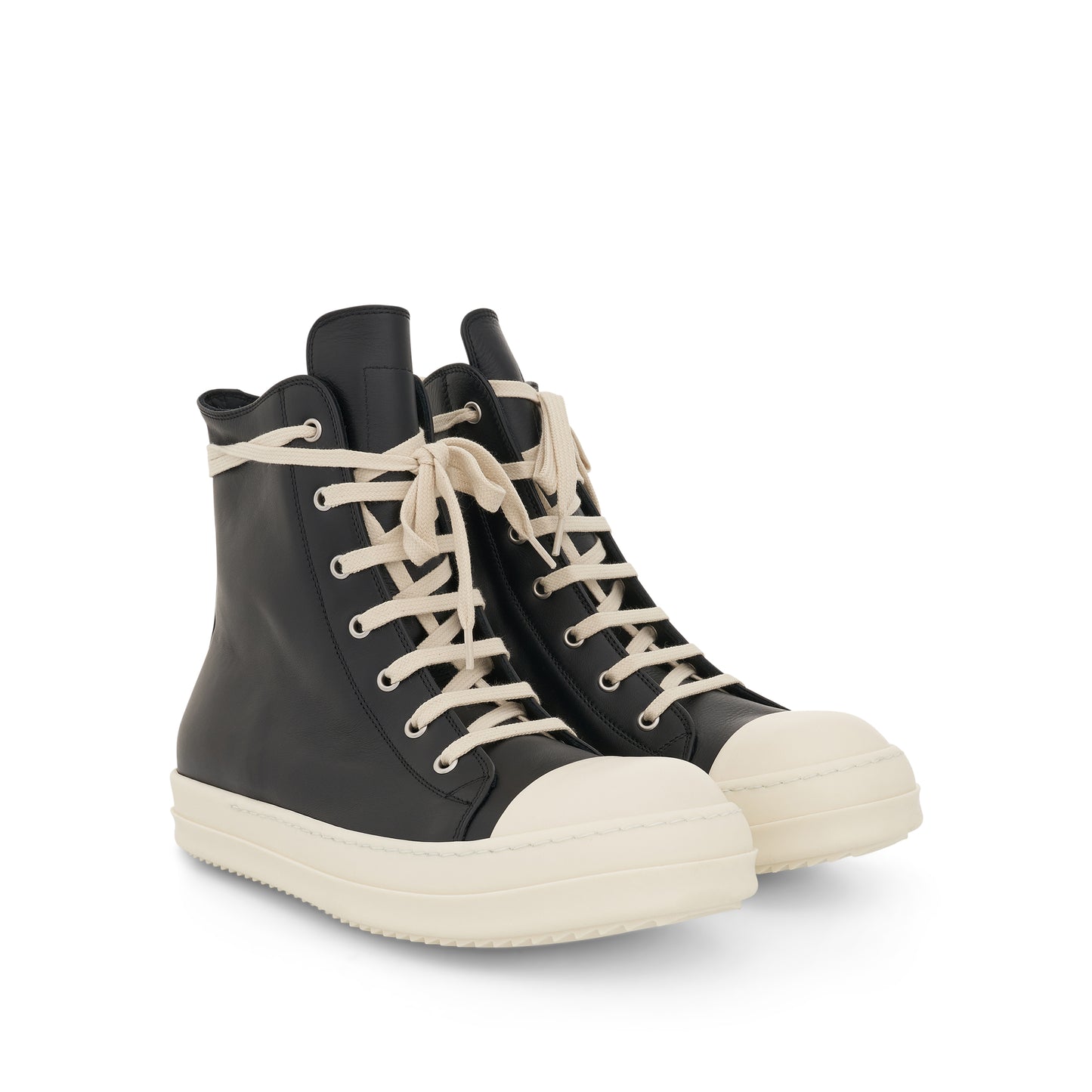 Strobe Leather Sneaker in Black/Milk