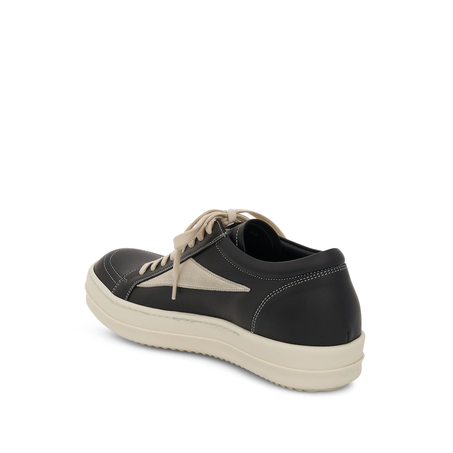 Strobe Vintage Leather Sneaker in Black/Pearl