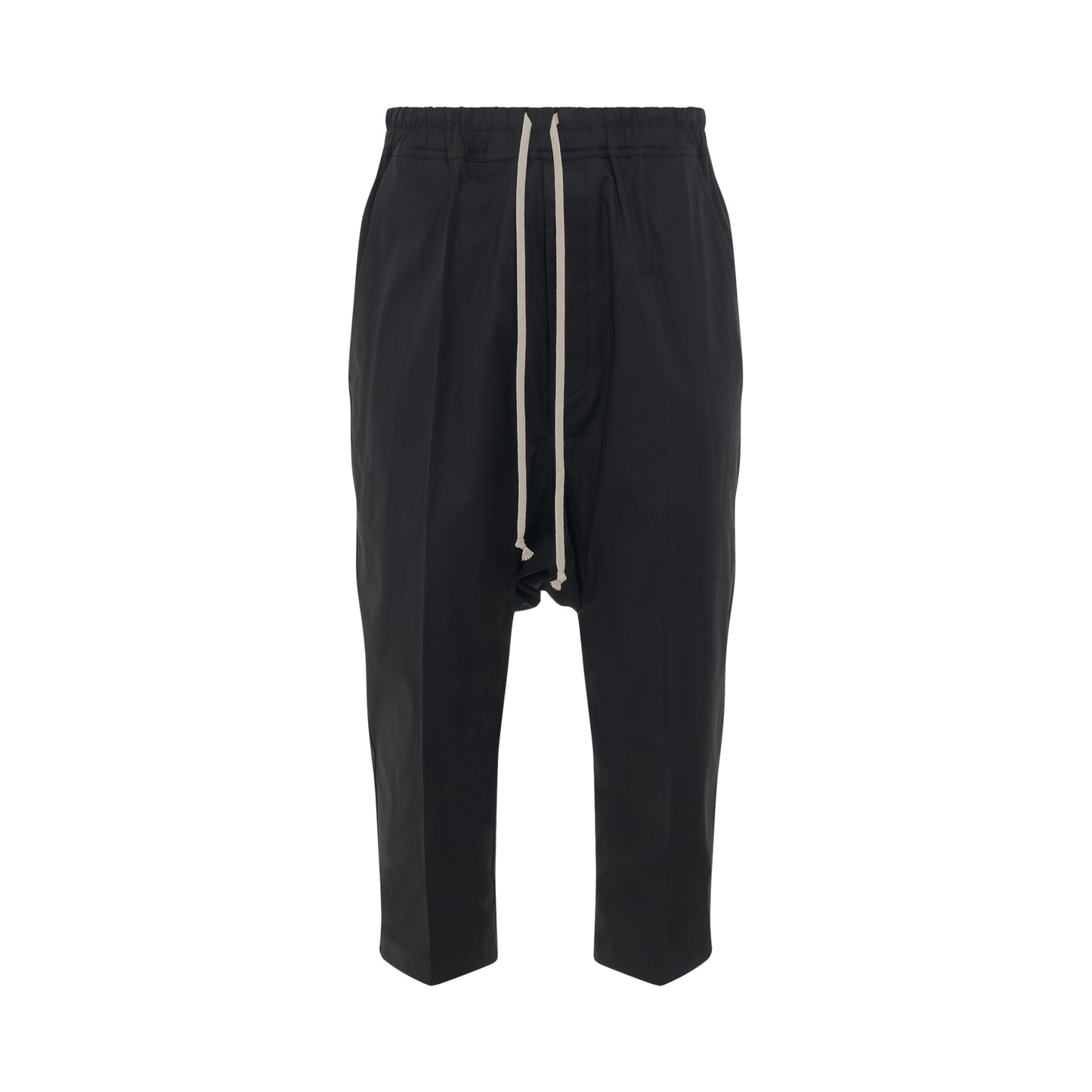 Drawstring Cropped Pants in Black