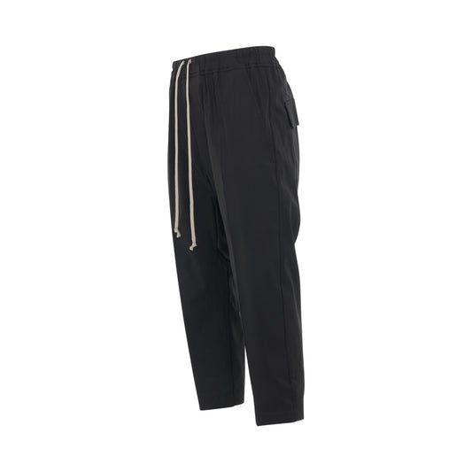 Drawstring Cropped Pants in Black