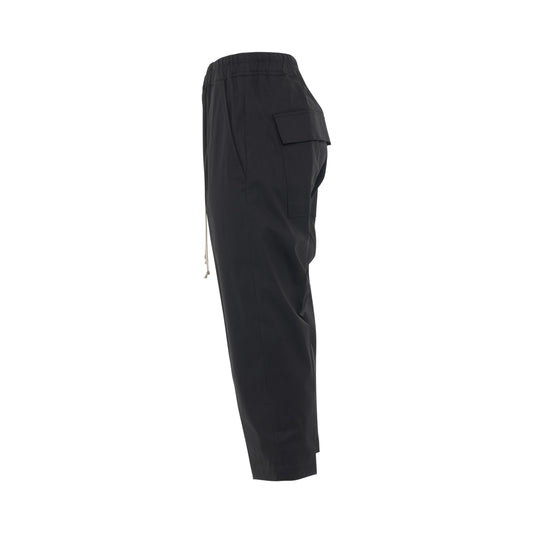 Drawstring Cropped Pants in Black