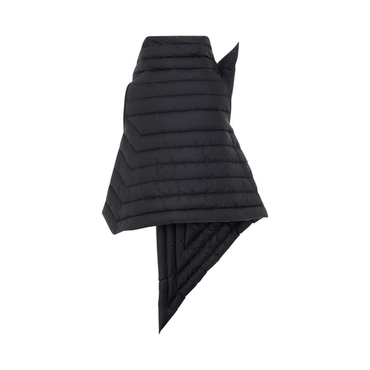 Gleam Scarf Down Vest in Black