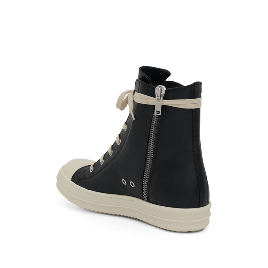 High Leather Sneaker in Black/Milk