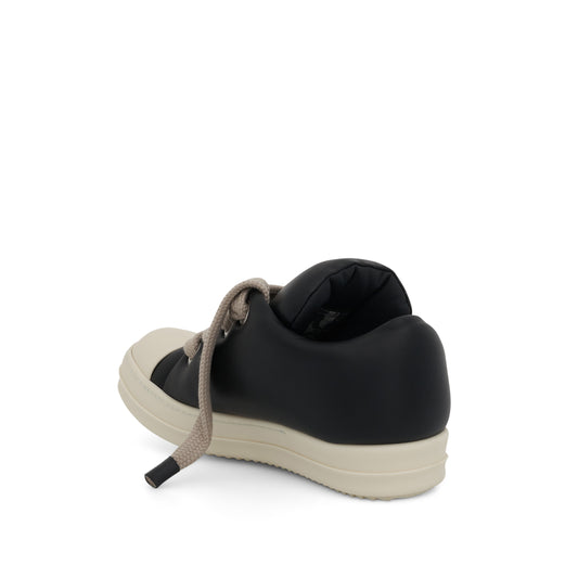 Jumbo Lace Padded Low Sneakers in Black/Milk