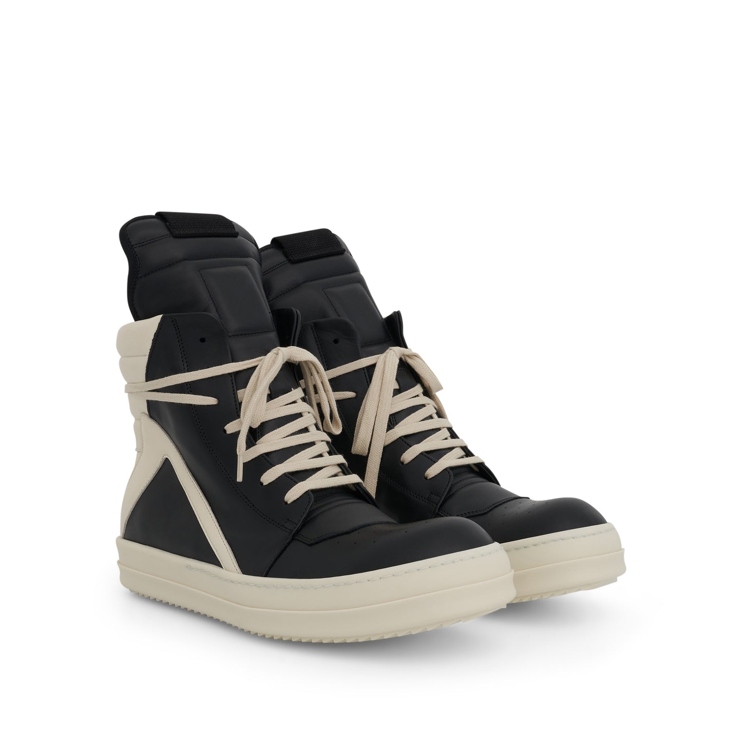 Geobasket Leather Sneakers in Black/Milk