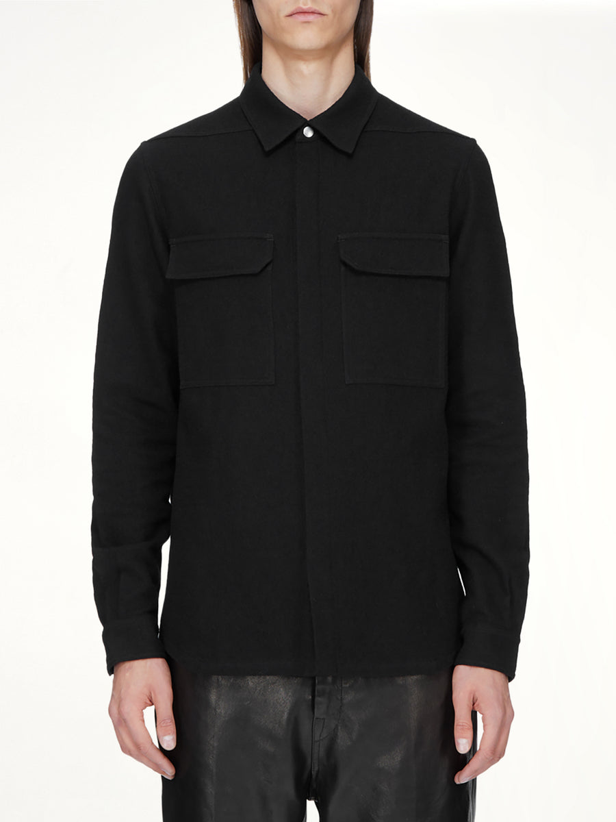 Warm Flannel Outershirt in Black