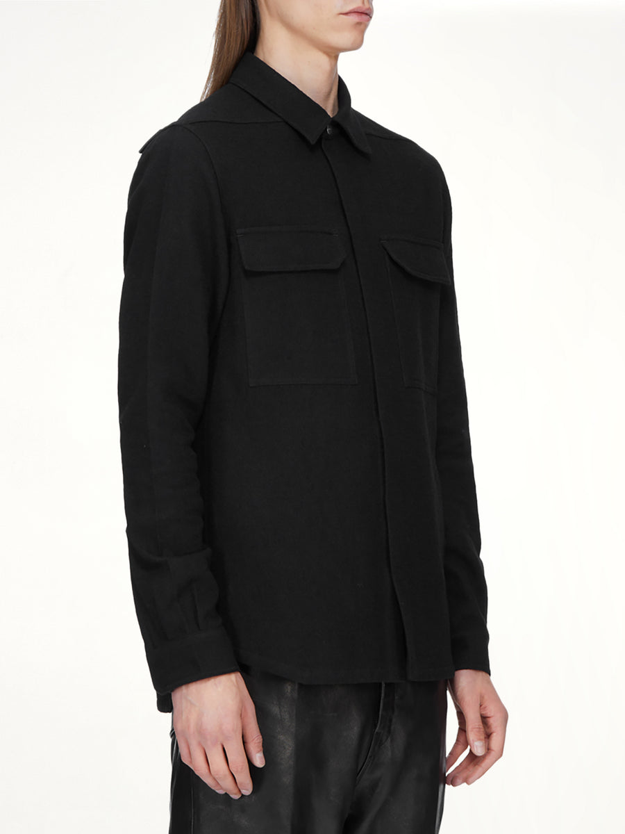 Warm Flannel Outershirt in Black