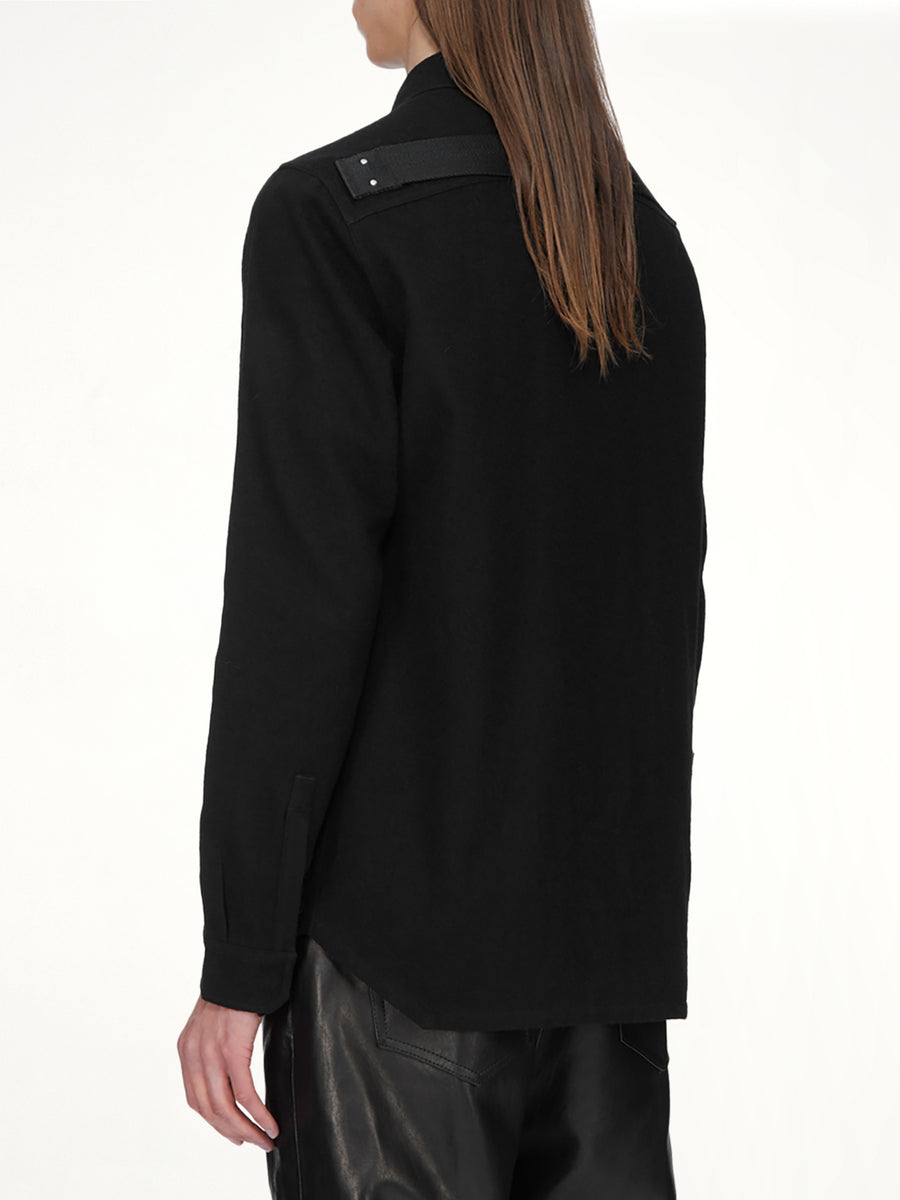 Warm Flannel Outershirt in Black
