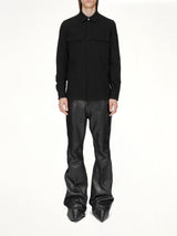 Warm Flannel Outershirt in Black