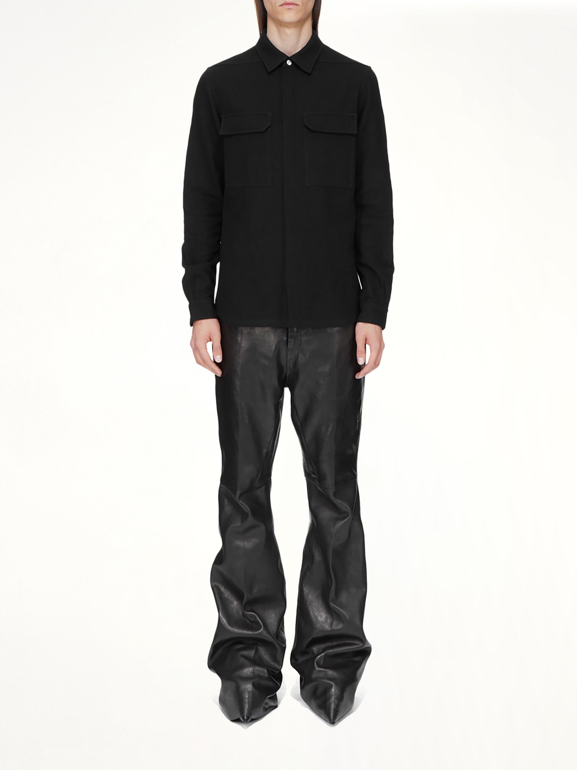 Warm Flannel Outershirt in Black