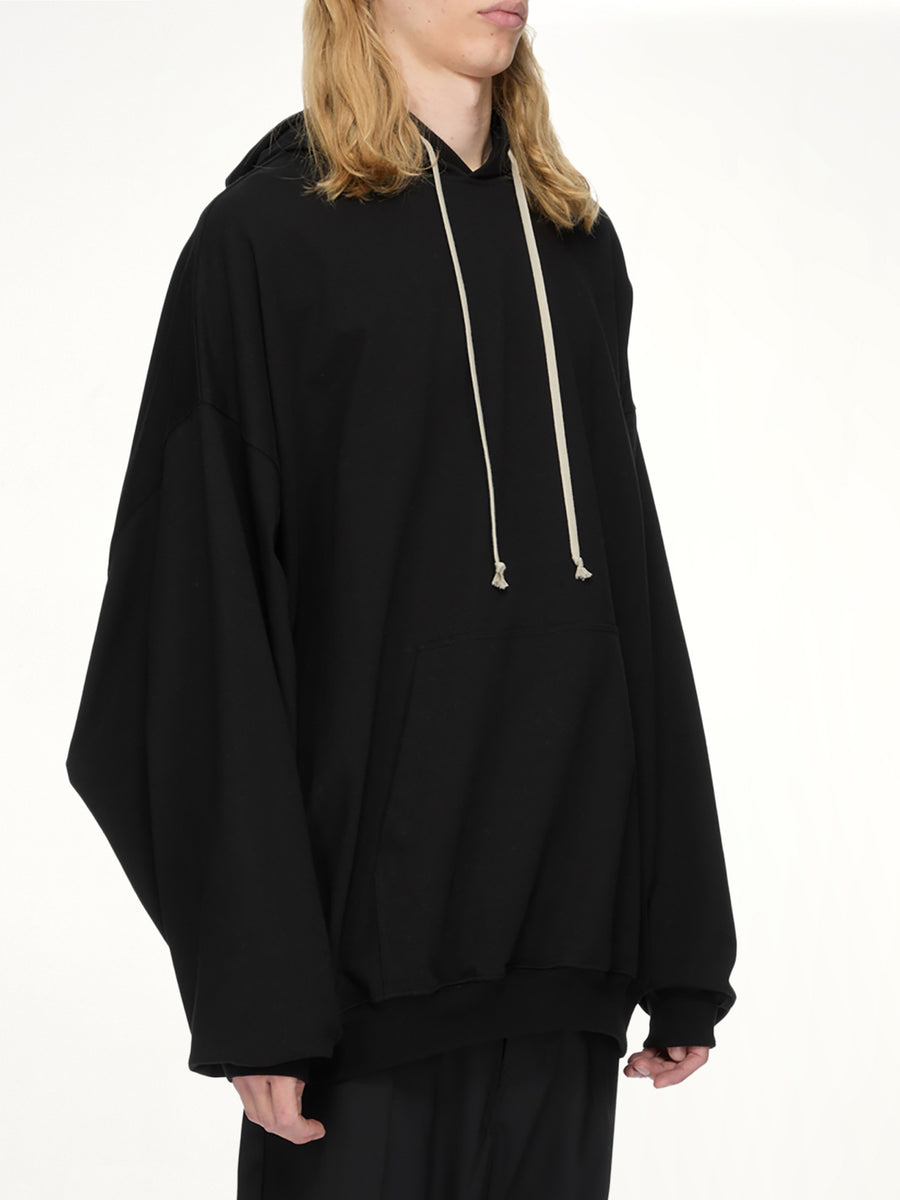 Heavy Jersey Hun Hoodie in Black