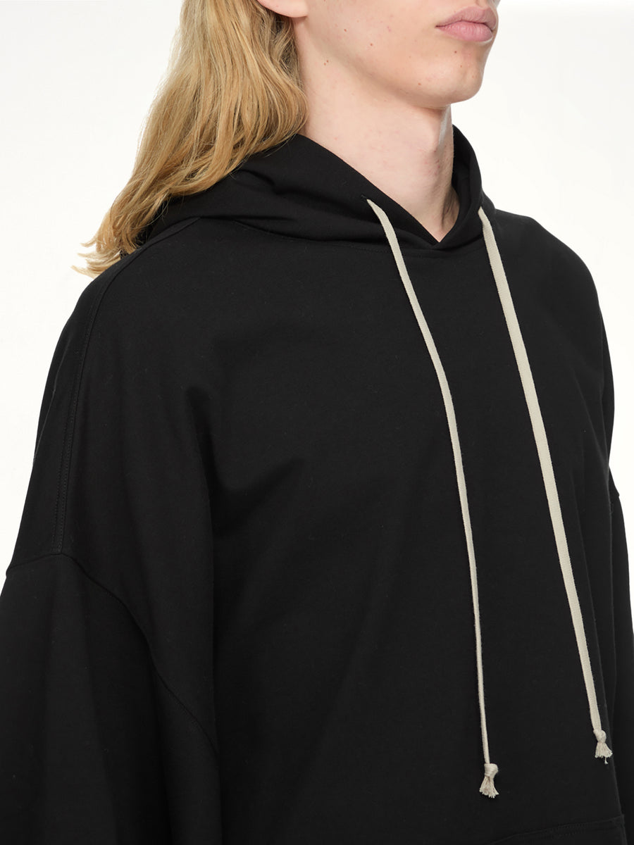 Heavy Jersey Hun Hoodie in Black