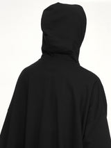 Heavy Jersey Hun Hoodie in Black