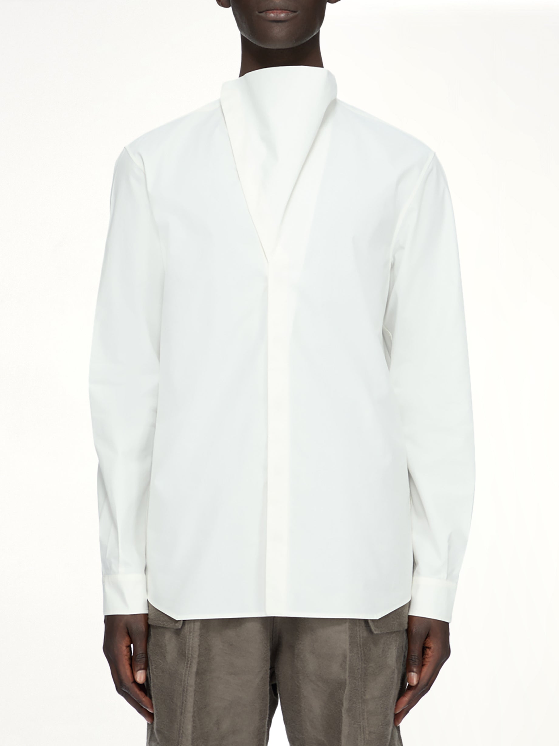 Cotton Poplin Island Shirt in Milk