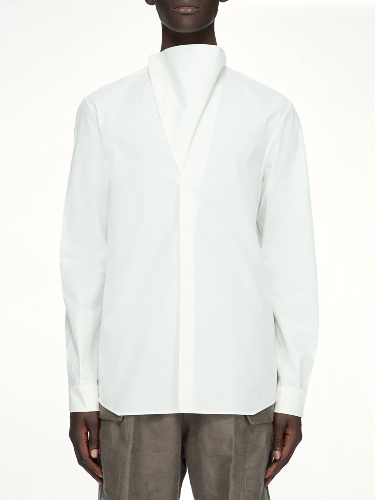 Cotton Poplin Island Shirt in Milk