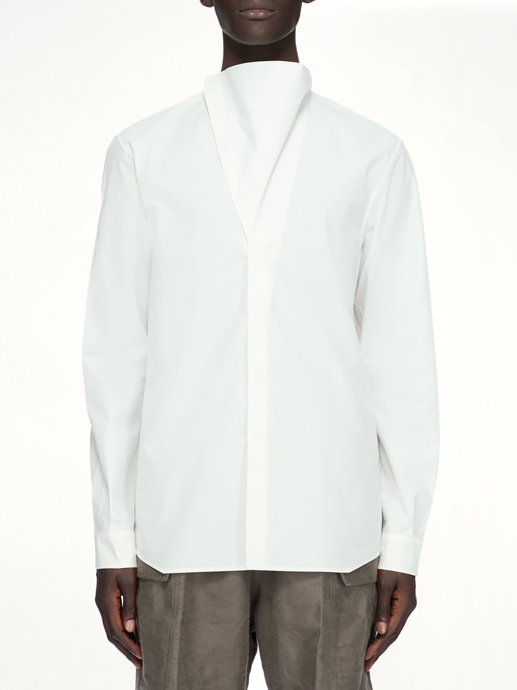 Cotton Poplin Island Shirt in Milk