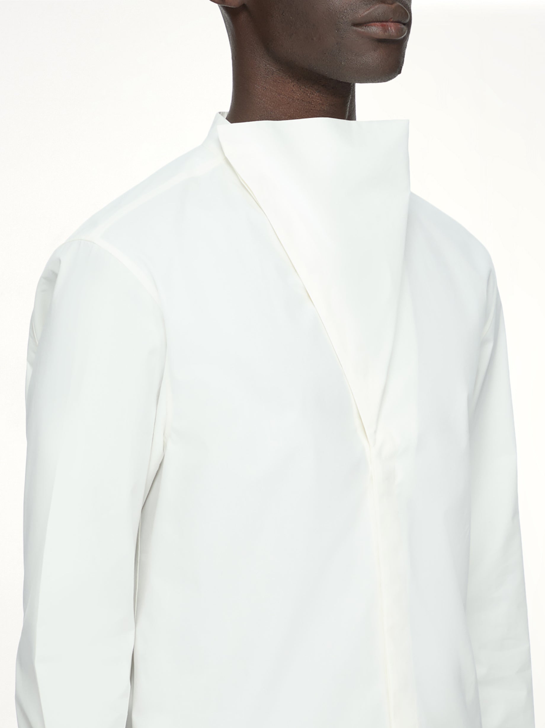 Cotton Poplin Island Shirt in Milk