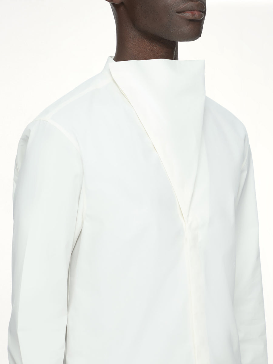 Cotton Poplin Island Shirt in Milk