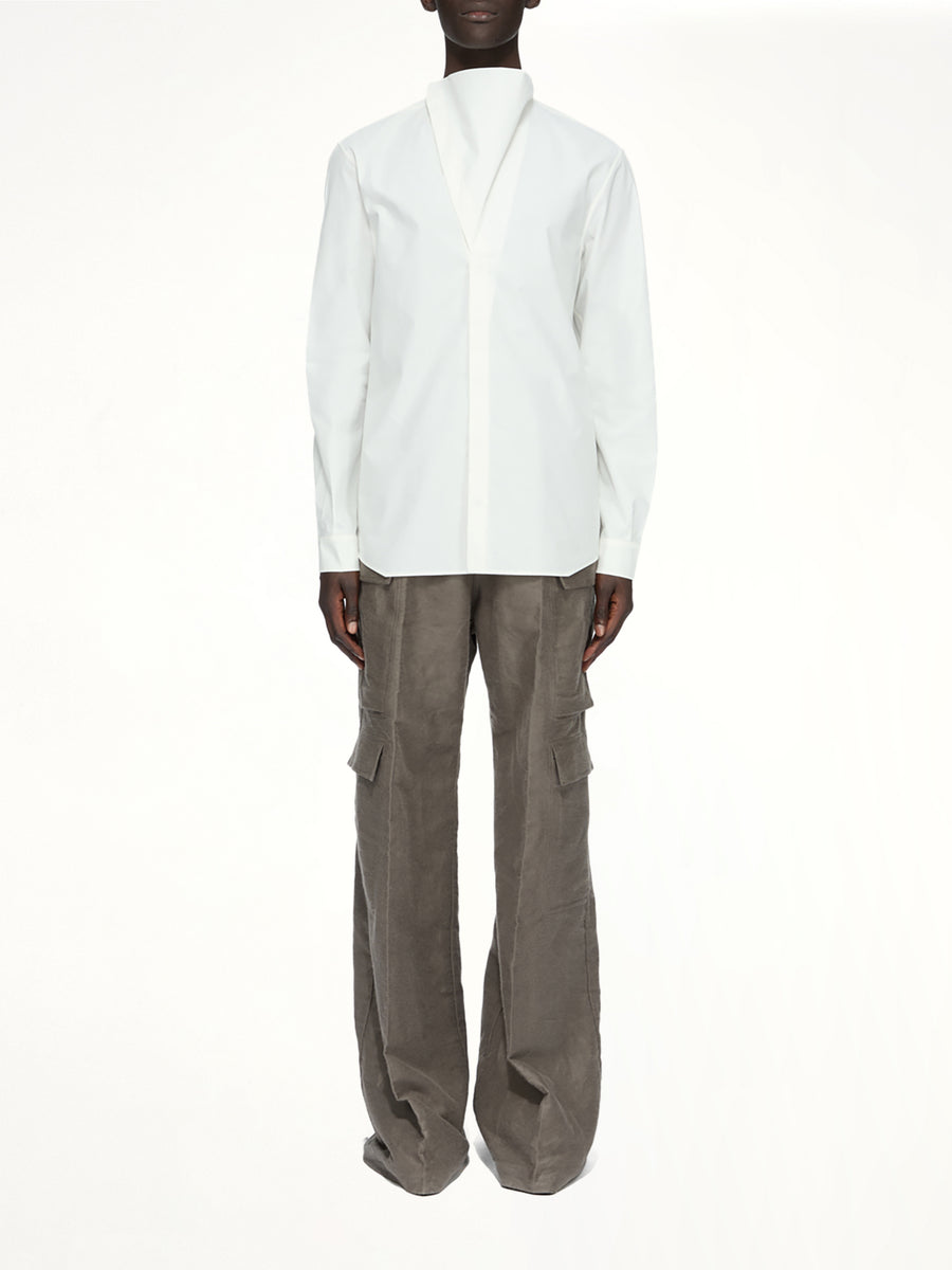 Cotton Poplin Island Shirt in Milk