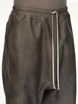 Basket Swingers Leather Shorts in Washed Black