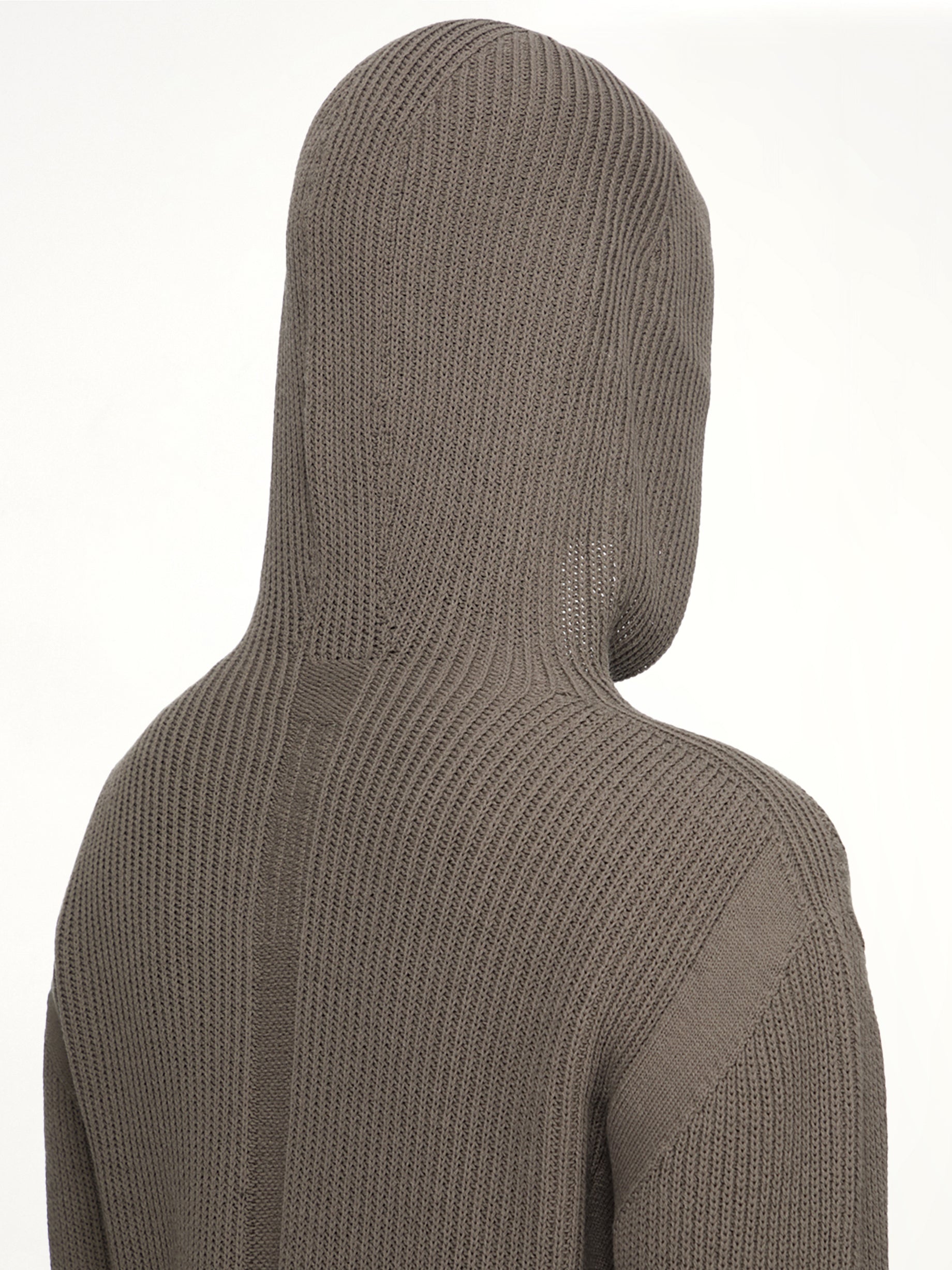 Heavy Wool Zipped Hoodie in Dark Dust