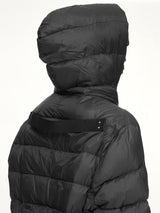 Nylon Duvet Hooded Jacket in Black