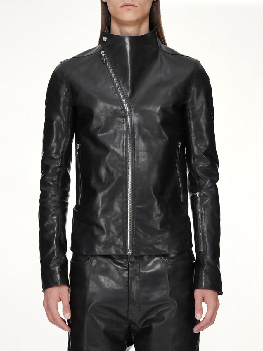 Leather Release Jacket in Black