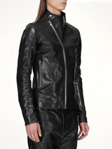 Leather Release Jacket in Black