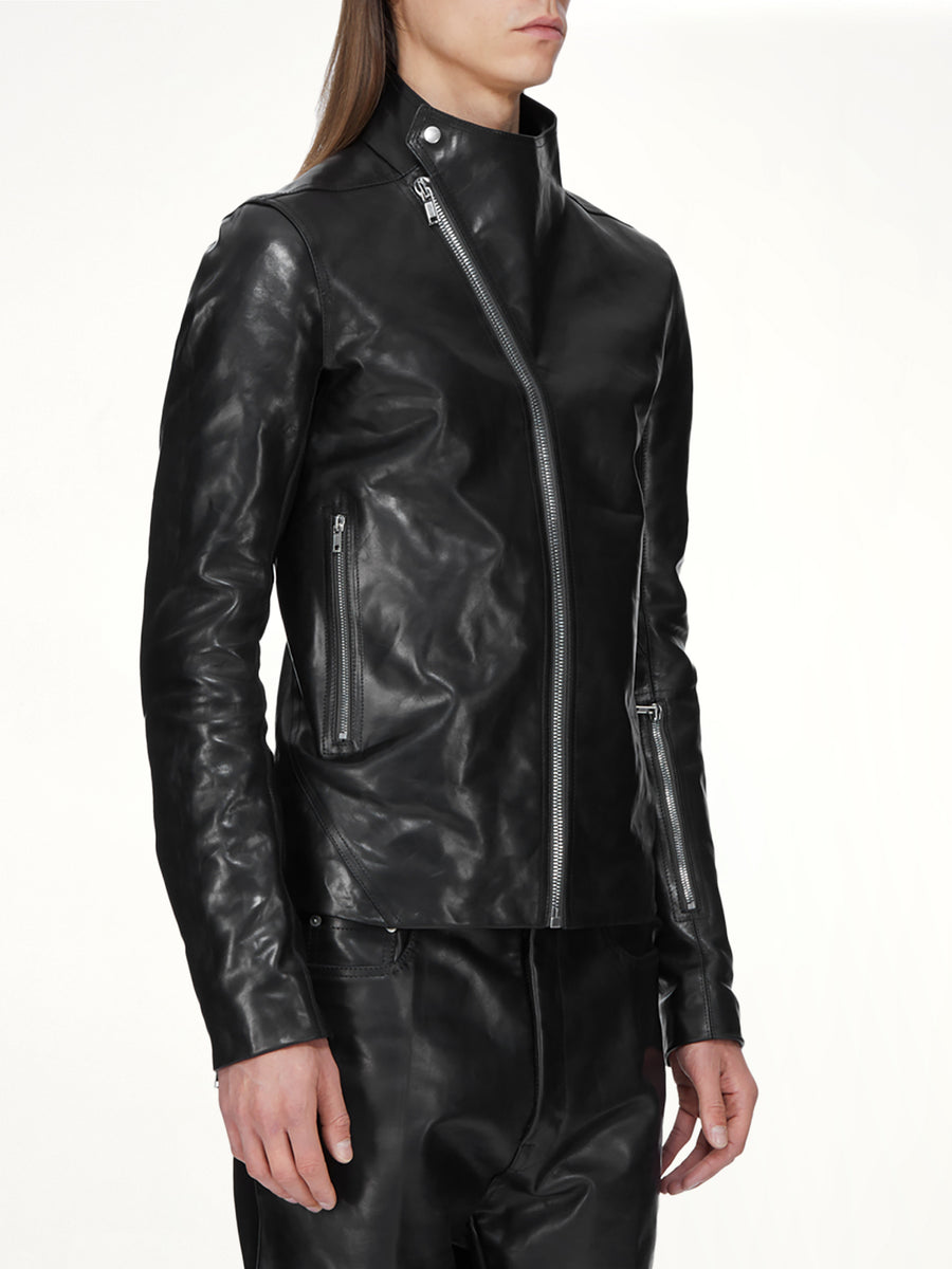 Leather Release Jacket in Black