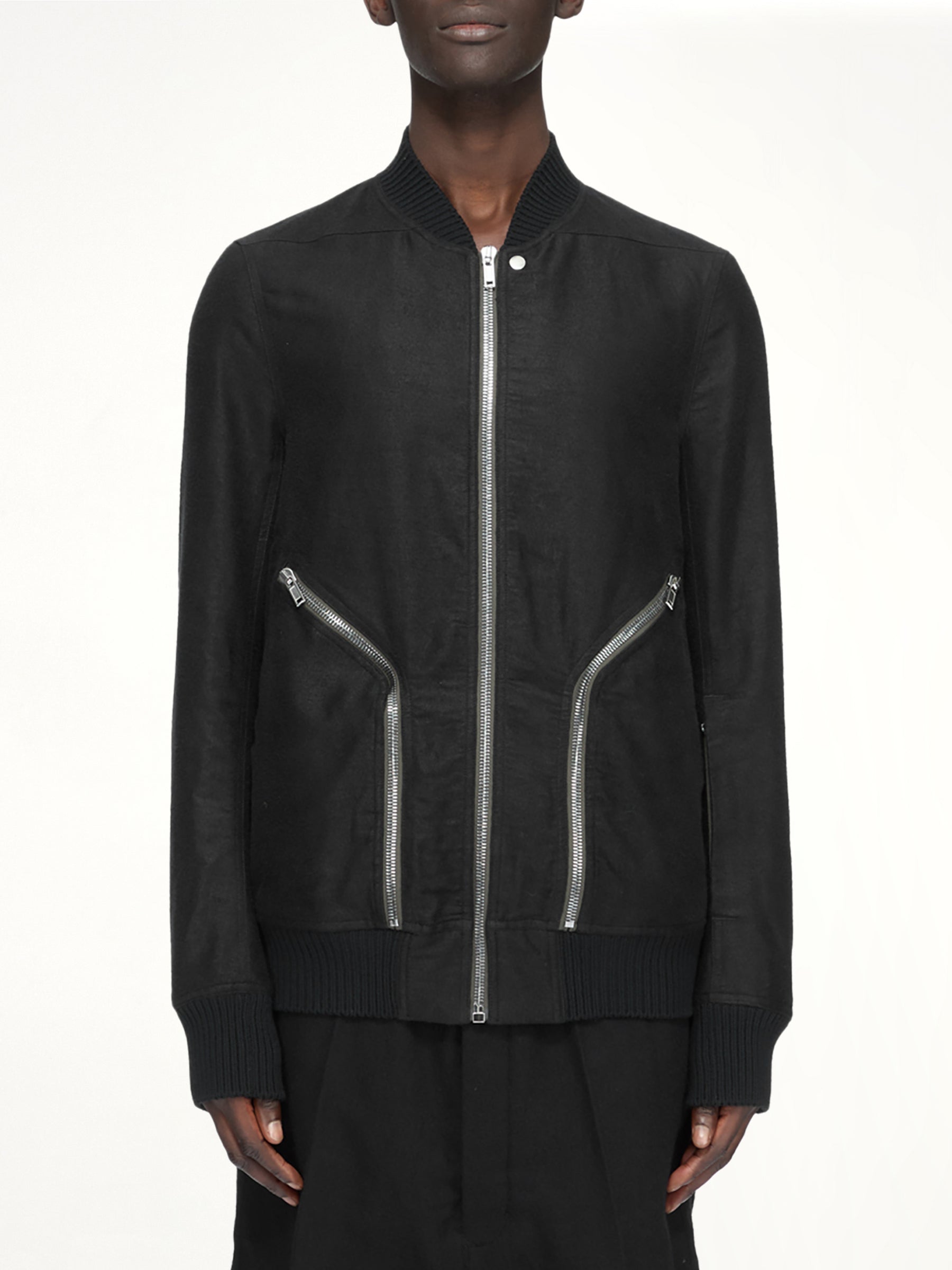 Moleskin Heizer Flight Jacket in Black