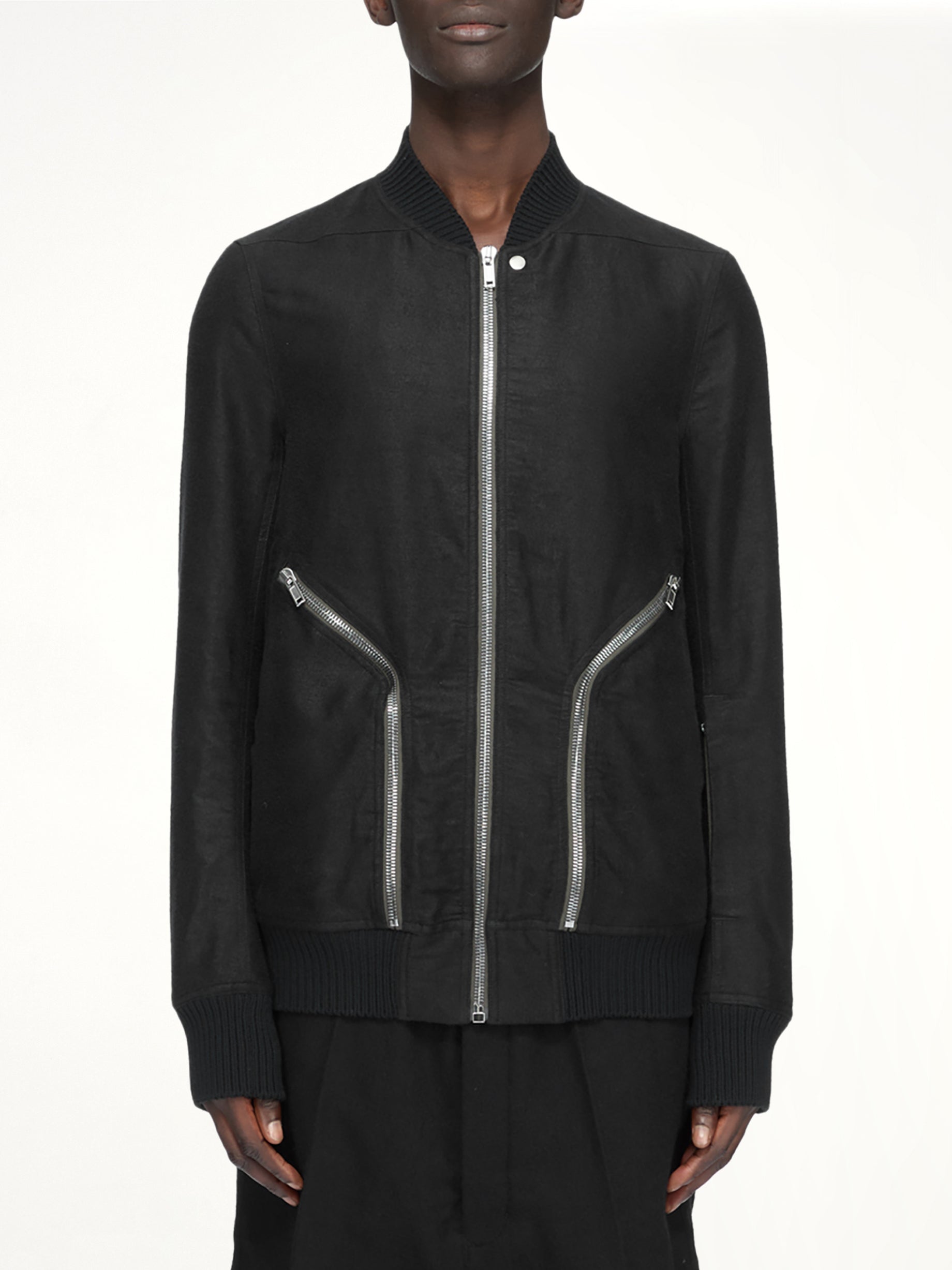 Moleskin Heizer Flight Jacket in Black