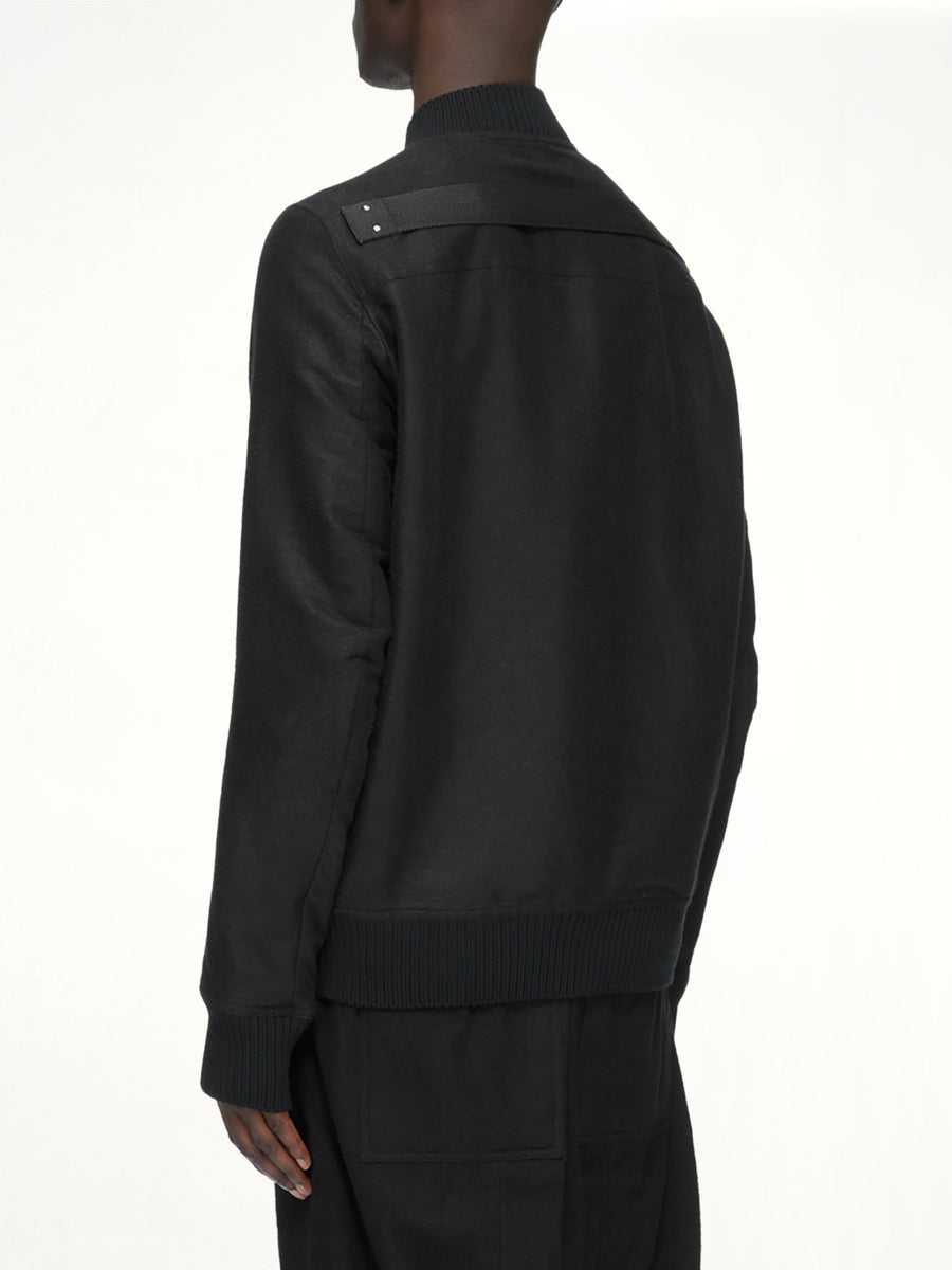 Moleskin Heizer Flight Jacket in Black