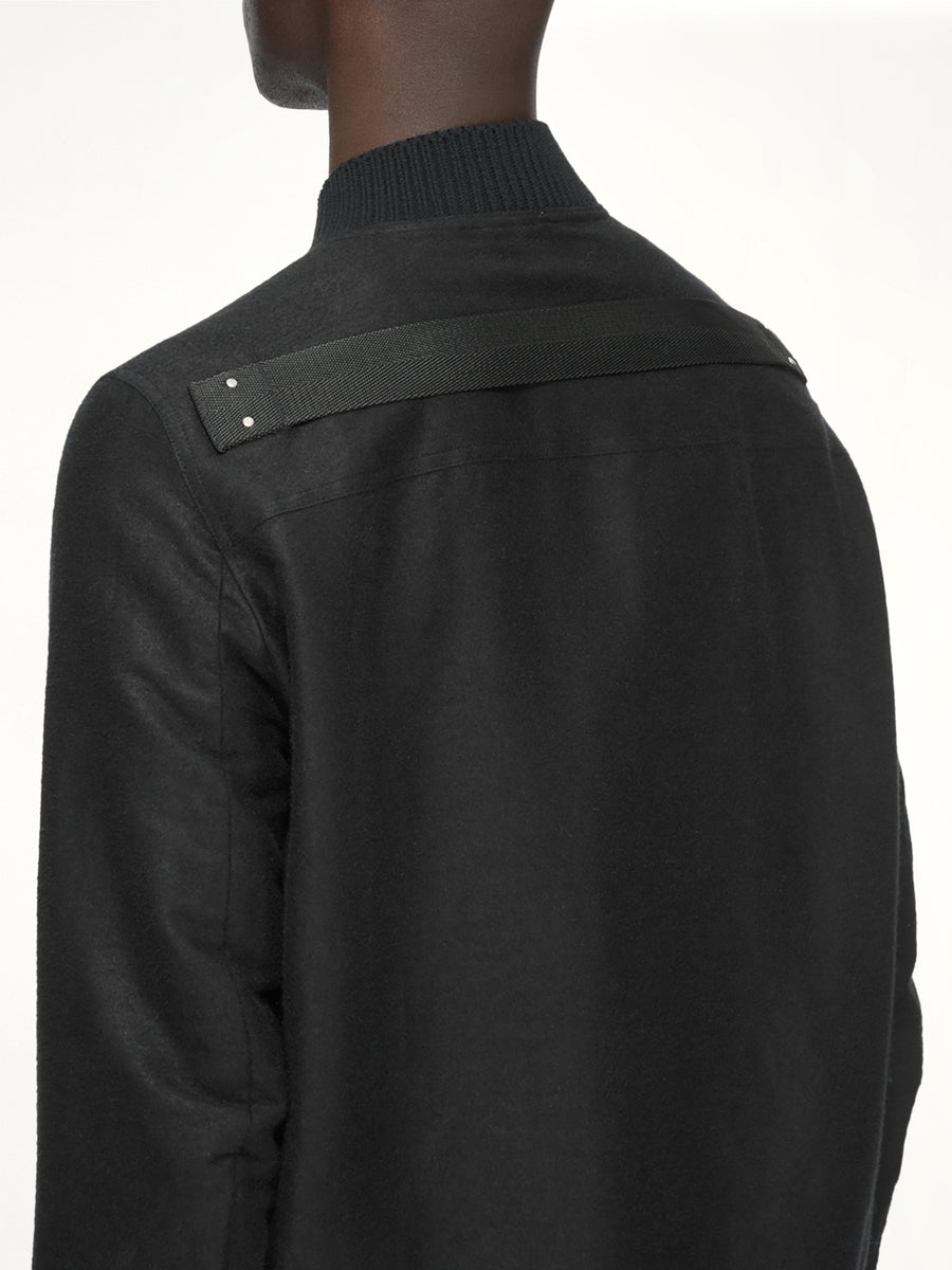 Moleskin Heizer Flight Jacket in Black
