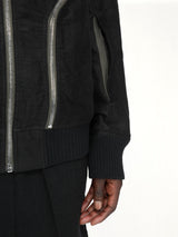 Moleskin Heizer Flight Jacket in Black