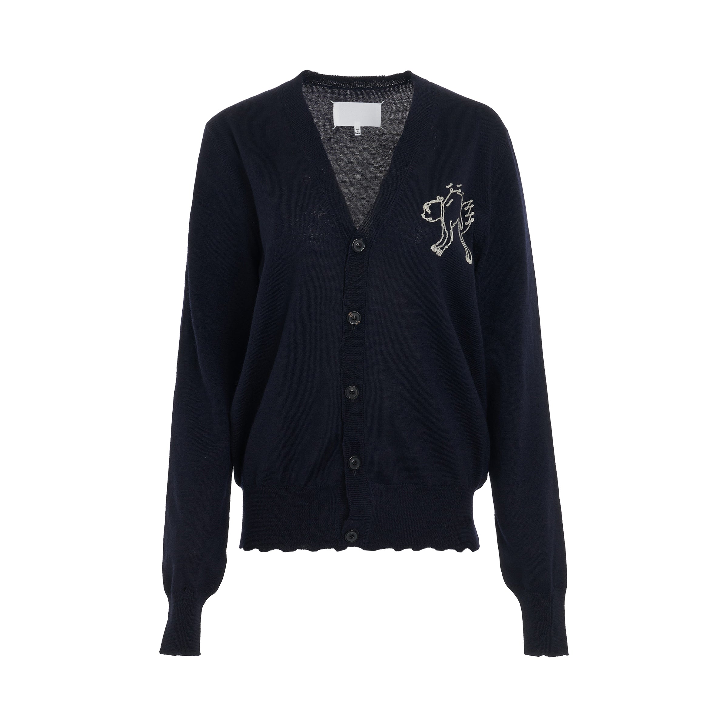 Long Sleeve Cardigan in Navy