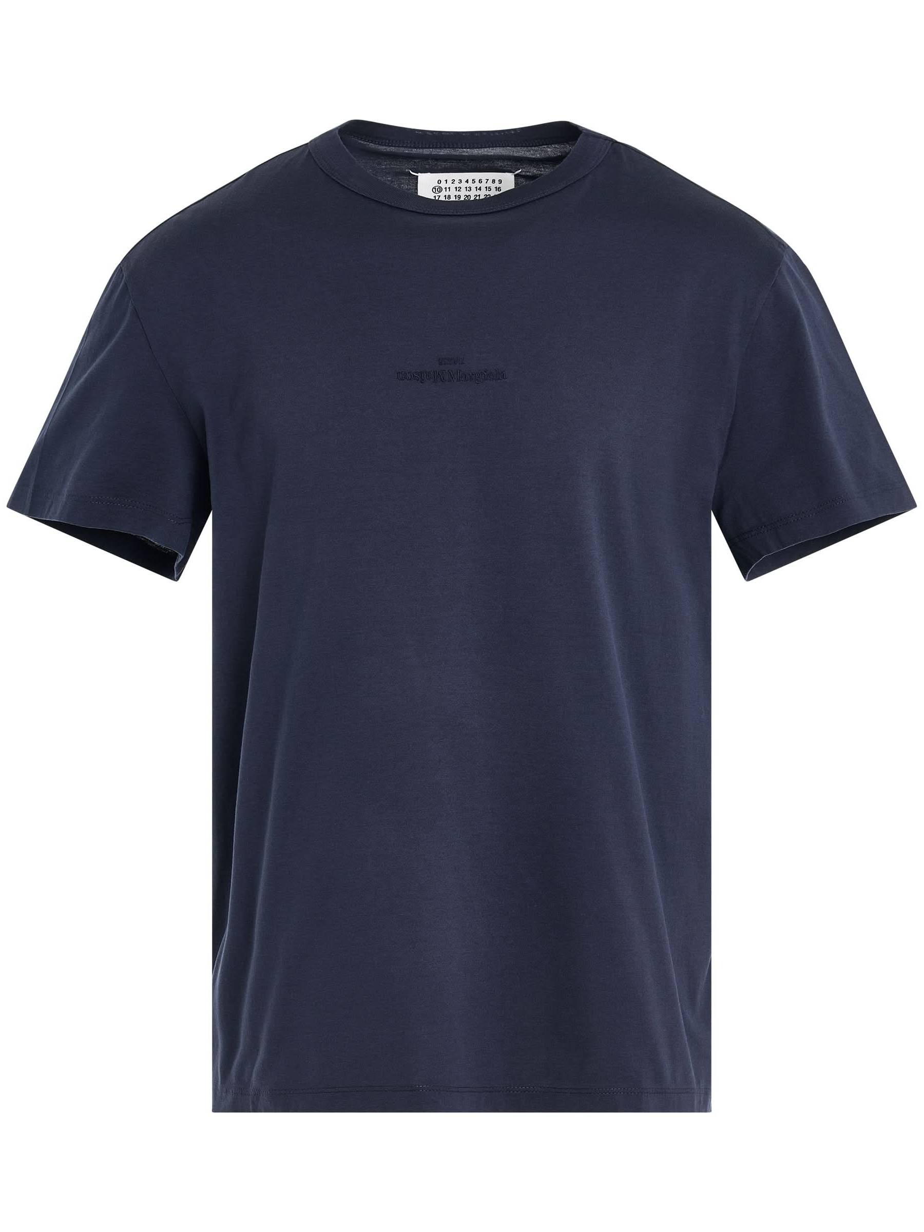 Upside Down Logo T-Shirt in Navy